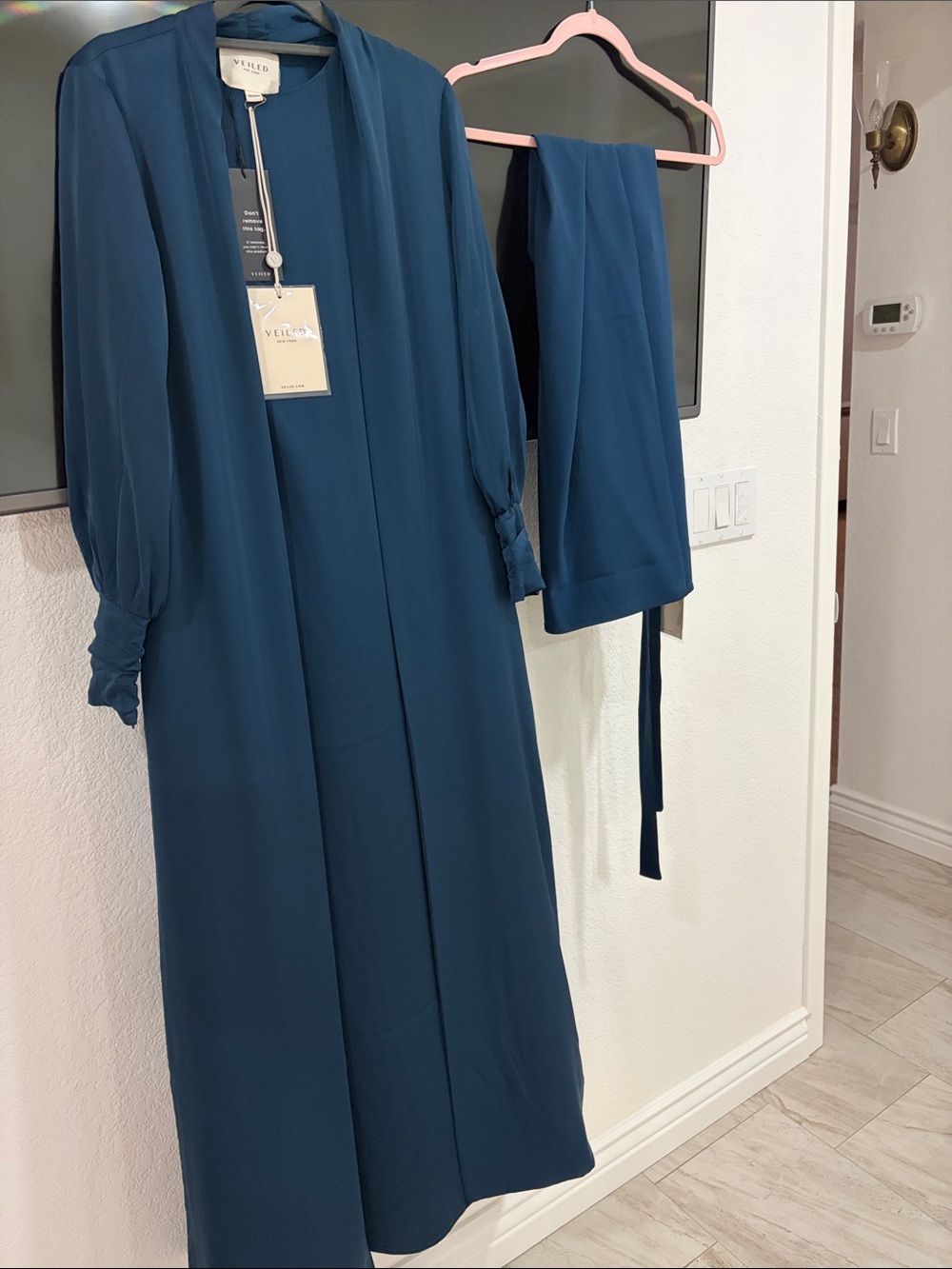 Sadia Open Abaya in Night Sky 3-Piece Set - Picture 2 of 5